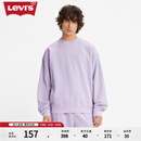 Levi's李维斯FRESH系列男士紫色刺绣圆领卫衣宽松潮流 紫色 M
