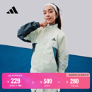 adidas男女大童休闲立领棉服外套儿童春季新款阿迪达斯官方轻运动 亚麻绿     140