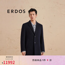 ERDOS 商务休闲翻领单排扣纯色男毛呢大衣 藏蓝 XL 180/100A