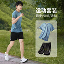 SKINS速干衣男跑步冰丝短袖速干衣短裤健身衣服篮球夏天t恤上衣 冰丝套装【惠风和畅】 S
