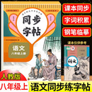 2025新版 八年级上册同步字帖语文英语衡水体人教版练字帖初中生专用正版初二8上专用正版钢笔练字初中课课练字贴中学生每日一练 【上册】语文同步字帖 八年级/初中二年级