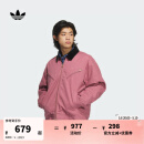 adidas情侣款经典宽松运动保暖翻领棉服外套阿迪达斯官方三叶草 旧红/金 L