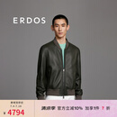 ERDOS 春夏都市休闲运动棒球领款式上衣百搭通勤男皮衣 卡其绿 M 170/92A