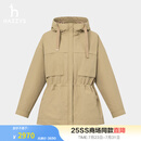 哈吉斯（HAZZYS）女装 2025春季新款女士连帽两件式棉服女ASSSU0CAU03 米色BI M (160/84A 38)