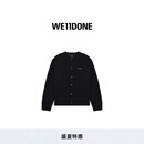 WE11DONE【明星同款】经典款字母LOGO针织开衫简约休闲 黑色 M