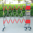 不锈钢移动伸缩围栏工厂车间隔离栏安全防护栏幼儿园推拉折叠栅栏 1.2米*7米+万向轮加厚款