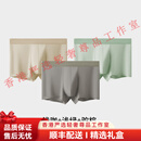 QIANLEE轻奢品牌男士内裤男莫代尔抗菌裆男生四角裤2025新款平角短裤男 浅咖+浅绿+驼棕 3条 L 【推荐90-110斤】