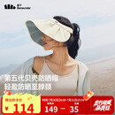 蕉下（beneunder）遮阳帽子防晒帽女防紫外线太阳帽贝壳空顶帽便携TS550白