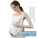 托腹带孕妇专用怀孕期耻骨痛护腰拖腹腰带孕中期孕晚期腰托 蕾丝灰白+四龙骨M码(体重110-145