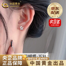 中国黄金（CHINA GOLD）足银双蝴蝶耳环女新款耳钉气质小巧纪七夕情人节礼物送女朋友老婆 【京速达】蝴蝶银耳钉-999