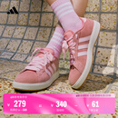 adidas「面包鞋」GRAND COURT BASE 00s休闲低帮板鞋男女阿迪达斯   粉色/清澈粉/汉玉白   38