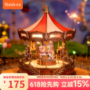 若来（Rolife）旋转木马八音盒音乐盒diy拼装立体拼图积木玩具儿童圣诞礼物女 旋转木马