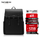 新秀丽（Samsonite）时尚通勤双肩包电脑包15.6英寸男士背包商务大容量轻奢牛皮革NV0