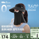蕉下（beneunder）遮阳帽防晒帽女防晒面罩口罩太阳帽子海边度假爬山装备男士夏季黑