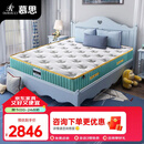 慕思（de RUCCI） 爱迪奇 青少年单双人席梦思进口乳胶弹簧床垫（蓝色） 1.2*2.0m
