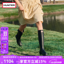 HUNTER雨靴户外露营女鞋惠灵顿经典英伦防水防滑骑士靴女长筒女靴高筒靴 哑光黑色/BLK 37