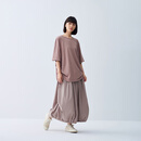 无印良品（MUJI）IDEE 女式 平纹 灯笼裙 长半身裙女裙子女装25年夏季款GA53CC5S 烟熏粉色 均码