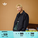 adidas复古翻领运动保暖棉服外套男装阿迪达斯官方三叶草IW3450 黑色/白 L