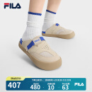 FILA 斐乐官方拖鞋女鞋休闲勃肯鞋2025夏季新款元气拖鞋潮流凉拖鞋 糙米黄-BR 36.5