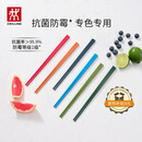 双立人（ZWILLING）抗菌筷子套装家用分餐餐具专色专用餐具公筷彩色筷子防霉六双装