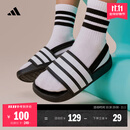 adidas男女小童ADILETTE ESTRAP凉鞋儿童夏季新款阿迪达斯轻运动   黑色/白色   34