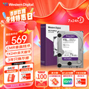 西部数据（WD）4TB 监控级机械硬盘 WD Purple 西数紫盘 SATA 256MB CMR垂直 录像机硬盘 3.5英寸WD43PURZ