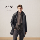 1436Travel Business 2025年秋新品立领带帽男士皮外套 铁灰 L