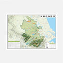 中国各省地势+行政交通双面地图 旅行规划 卫星影像色彩 防水可擦写 折叠袋装 星球地图出版社