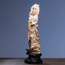 悟仰堂猛犸象牙持瓶观音菩萨摆件稀缺蓝皮雕刻佛像家居佛堂供奉保平安 【持瓶观音摆件】约：823g 尺寸302*65*70mm