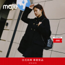 Maje【博主同款】2025早春新款女装法式毛呢大衣外套MFPOU01318 黑色 S