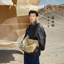 Songmont【蒋奇明同款】山下有松循迹旅行hobo包大容量斜挎电脑包 旅行hobo超大号 沙驼棕 预售17天