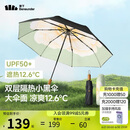 蕉下（beneunder）防紫外线遮阳伞三折双层黑胶晴雨伞防晒伞BM664月雾