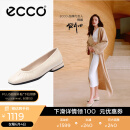 爱步（ECCO）单鞋女 倪妮同款羊皮一脚套方头浅口平底低跟鞋 安妮208553 石灰色20855301378 37