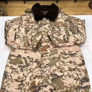 际华三五三五正版新款迷彩大衣羽绒新式冬季防寒保暖大衣内胆帽子棉服棉大衣 正版《全羽绒》新式水墨纹冬大衣《舞款》 165/88