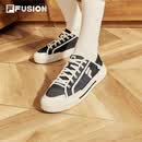 FILA FUSION斐乐潮牌WALLRIDE DX男鞋2025夏季一脚蹬帆布鞋板鞋