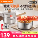 苏泊尔（SUPOR）奶锅316L不锈钢宝宝辅食锅泡面热牛奶小奶锅汤锅电磁炉燃气通用 【推荐】316L不锈钢奶锅- 18cm