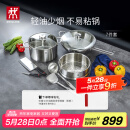 双立人（ZWILLING）锅具套装不锈钢炒锅汤锅蒸笼切菜刀水果刀厨房好物百年经典7件套
