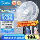 美的（Midea）【飓风节能】七叶柔风立式电风扇/家用轻音落地扇/台式小型风扇/大风力遥控定时摇头风扇 SAH35BSJ