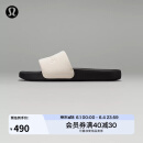 lululemon丨restfeel slide 女士拖鞋 *徽标款 LW9FO8S 浅象牙白/黑/浅象牙白 38