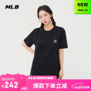 MLB短袖T恤男女时尚夏季休闲经典纯色圆领25新款3ATSB0153-50BKS-L