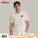 威尔胜（Wilson）官方25年夏季新款男士LAFAYETTE运动网球服编织POLO衫 豆腐灰-WM00376411GYC L /180/100A