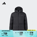 adidas 600蓬保暖连帽鸭绒羽绒服面包服装阿迪达斯官方 黑色 2XL