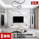 咏幻定制岩板大板电视背景墙现代简约轻奢客厅大理石瓷砖电视墙 套餐1金桔