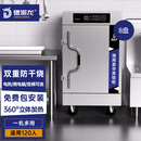 德派龙饭店食堂单位学校安全防干烧电热/燃气蒸包炉大容量多功能蒸柜单门8盘｜约120人用｜微电脑款