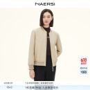 娜尔思（NAERSI）【棉服】娜尔思商场同款时尚简约保暖棉外套女新款 淡橙黄色 XL