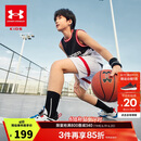 安德玛（Under Armour）儿童套装童装背心短裤夏季男童运动装21211955 黑色 150cm 