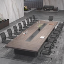 诺雄办公会议桌长桌现代简约会议室桌椅组合长条桌洽谈大型员工培训桌 3.0米会议桌+10把椅子