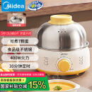 美的（Midea）【国家补贴】煮蛋器蒸蛋器单层7颗蛋家用自动断电迷你鸡蛋羹神器防干烧不锈钢便携式MZ-ZDE1601