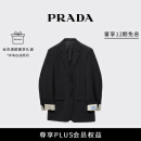 PRADA/普拉达【礼物】女士马海毛混纺单排扣夹克外套 黑色 38