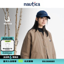 nautica white sail 白帆×Cityboy日系男女同款宽松保暖休闲双面穿厚外套棉服JW3412 浅棕色A42 M